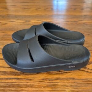 Oofos Ooahh Sport Slide Sandals Men's 6 Women's 8 Black Recovery Comfort.